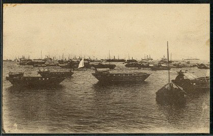 Bild: Hafen von Singapur - historische Aufnahme